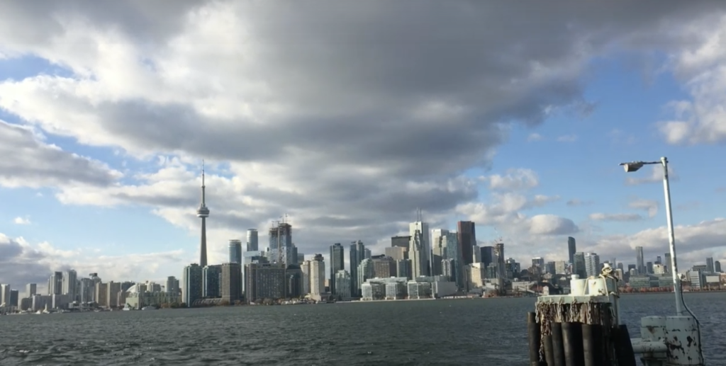 A landscape of Toronto, showing the CN Tower