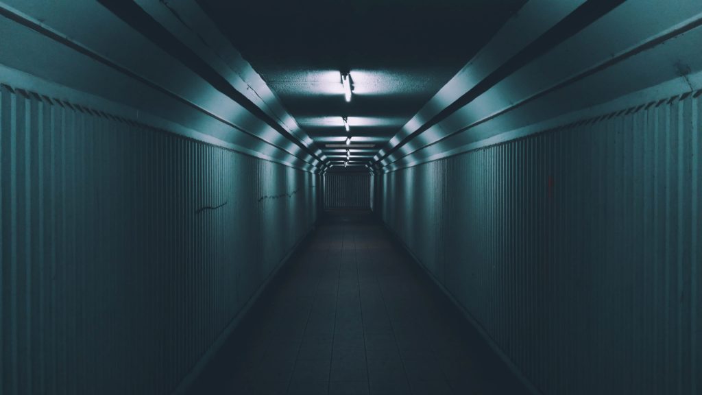 a dark tunnel